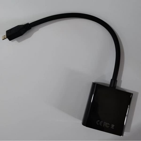 Micro HDMI til VGA-omformer Micro HDMI til VGA videokonverteringskabel 1080P 0,2m, 2-pakning