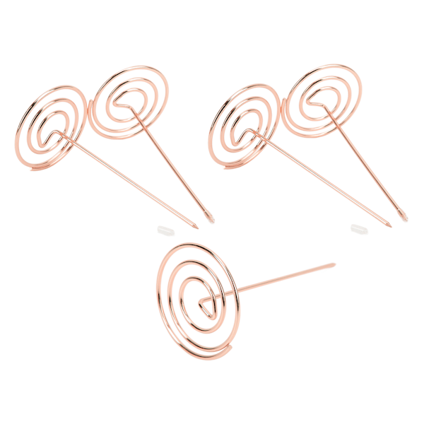 5PCS Kvitteringsholder Slitasjebestandig Anti-korrosjon Resirkulerbar Sjekkspindel for Kontor KjøkkenRose Gull