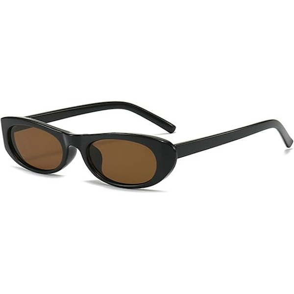 Trendy ovale dame solbriller designer luksus mote unisex leopard små vintage smale solbriller