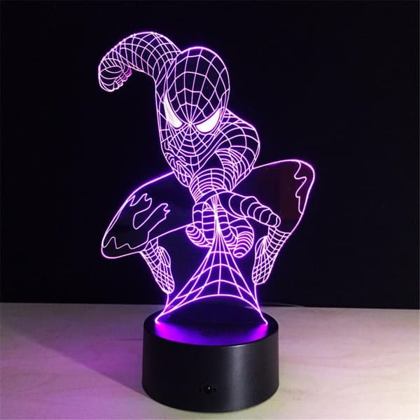 3D Nattlampa Optisk Illusion LED-ljus Smart Touch