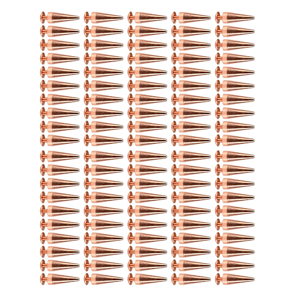 100set Punk Cone Spikes Nitar Roséguld Spetsiga Galvanisering Burr Free Clear Thread Mässing Spikes Nitar Rock Nitar 10x28mm
