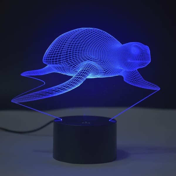 3D Natlampe Optisk Illusion Natlys 7 Farveskift