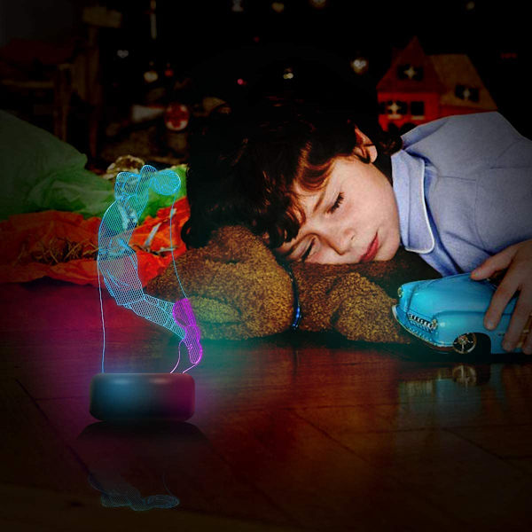 Basketballlampe med 3D-visuell effekt og LED-nattlys