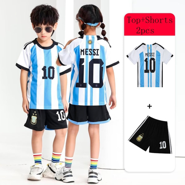 NO10 Barn Sportkläder  pojkar springa sportkläder Fotbollströja Set Fotbollsuniformer Andningsbara Barnfotbollströjor Set sets02-2pcs size26 (140-145cm)