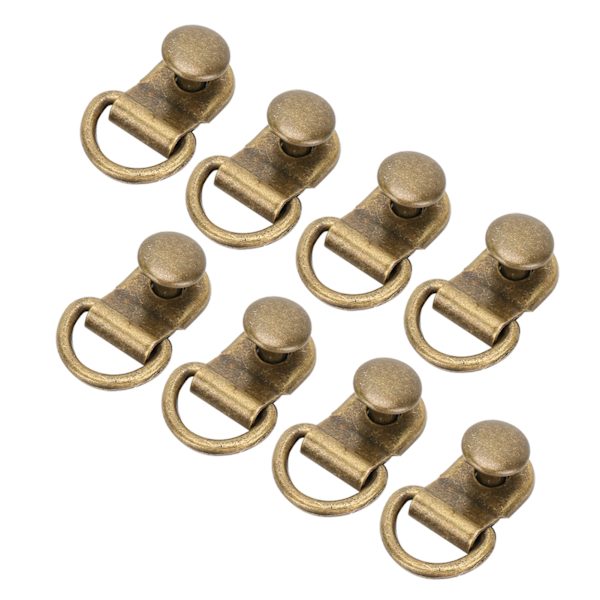 100 sæt snørebånds-øje med D-ring og spænde i messing til sko, lædertasker, gør-det-selv-nitteværktøj, bronze, 9x14mm