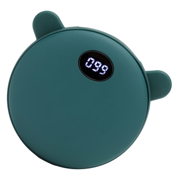 Ladattava kädenlämmitin, söpö karhu, 5200 mAh, 3 lämpötila-asetusta, taskukokoinen sähkökädenlämmitin puhelimeen, tablettiin, talvi, vihreät karhun korvat