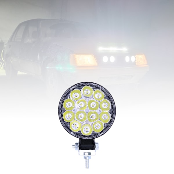 42W 14LED Työvalo 6000K 3000LM Pyöreät Spotit IP67 Vedenkestävä Universaali Autolle Moottoripyörälle