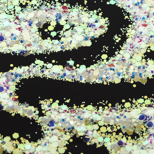 Hexagonale paljetter 10g hvite originale film PET glitter klistremerker for neglekunst håndverk harpiksform dekorasjon gave