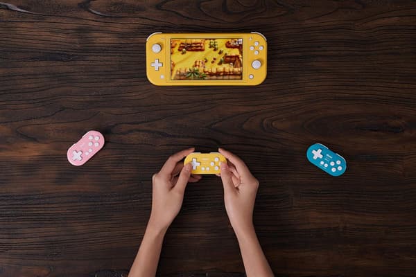 Zero 2 Bluetooth Gamepad Nøglekæde Størrelse Mini Controller til Switch, Windows, Android, macOS & Raspberry Pi (Gul Edition) Yellow