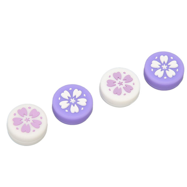 4 st tumgreppskydd för Switch mjukt silikon förhindrar halkersättning joystick-skydd tumgreppskydd för Switch Lite lila