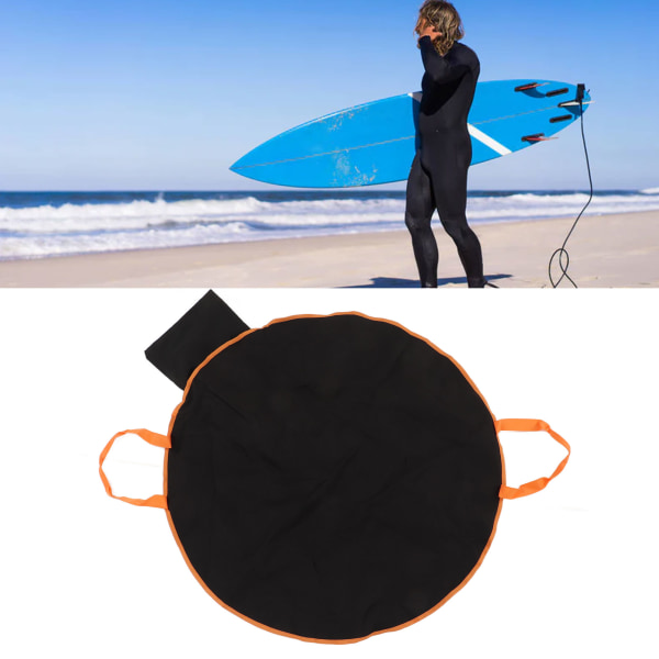 Våtdräkt skötunderlägg Vattentät hopfällbar bärbar surfskötmatta förvaringsväska för simning i orange sida