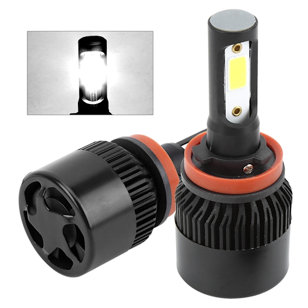 S2-COB Bil LED-frontlykter 36W 8000LM Universelle Auto Frontlyktutskiftninger H11