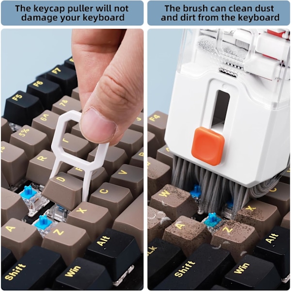 Tastatur rengøringssæt Laptop Cleaner, 10-i-1 computerskærm rengøringsbørste værktøj, multifunktionel computer elektronisk rengøringssæt