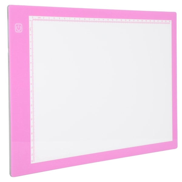 A4 LED Lys Tegnebrett Sporing Tegnebrett Tegne Kopi Pude (A4‑DC Rosa Trinnløs Dimming)