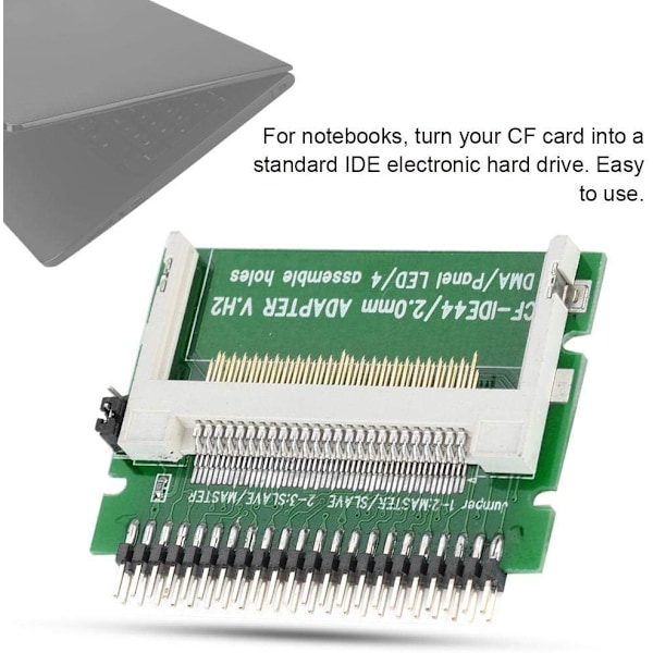 3 stk. CF til 2,5-tommer 44-bens IDE HDD, Compact Flash CF-hukommelseskort til 2,5-tommer 44-bens IDE bærbar SSD HDD-adapterkort, CF IDE-adapter understøtter en enkelt