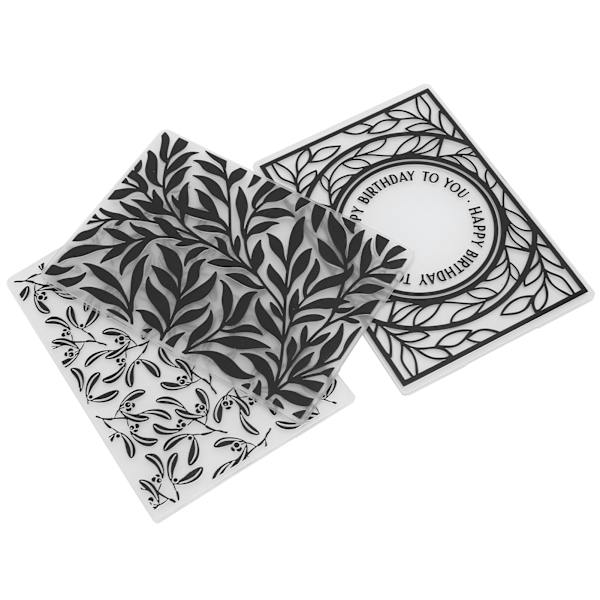 3 stk. plast prægemapper præget skabelon DIY kortfremstilling scrapbooking papirhåndværk