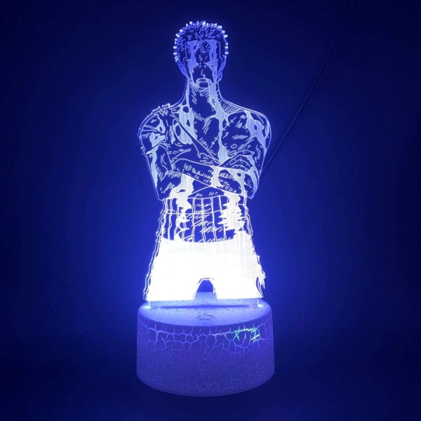 One Piece Luffy 3D Illusion Night Light Lamp Smart Touch, RG