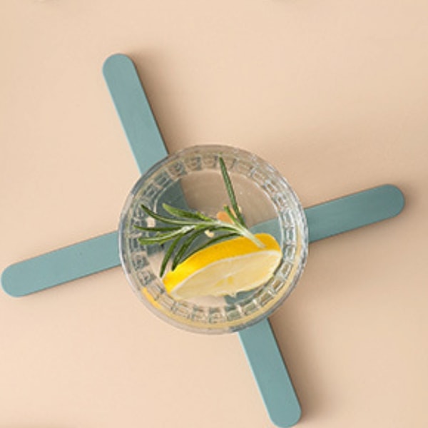 Halkskyddat hopfällbart silikontrivet för varma rätter, 4-pack E