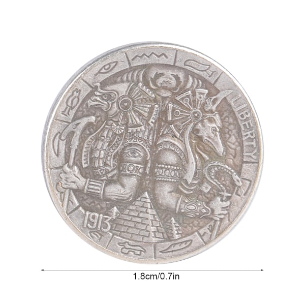 1913 Antik Koppar Silver Dollar Vintage Minnesvärd Samlarkollektion Mynt