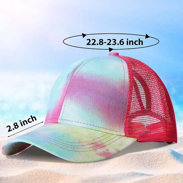Slarvig hög bulle hästsvans justerbar glitter mesh trucker bas E