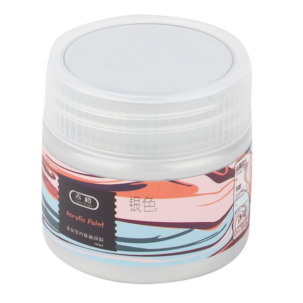 100ml Akrylmaling Kunstner Maling Pigment Kunst Håndværk Maling Tegning Maling(Sølv)