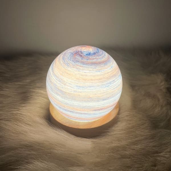 3D Planetlampe, glass Månelampe Måne Nattlys Gave Til G