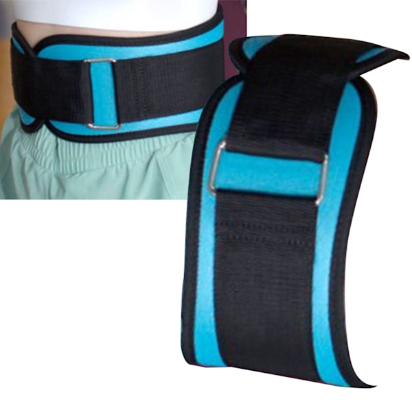 Justerbart midjestöd bälte för viktlyftning, styrketräningsbälte för fitness Blue S