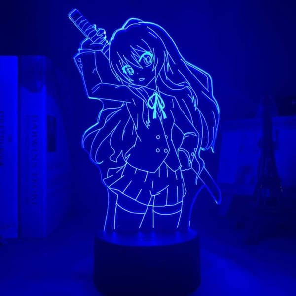 3D Natlampe Toradora Taiga Aisaka Anime LED-lys til Senge