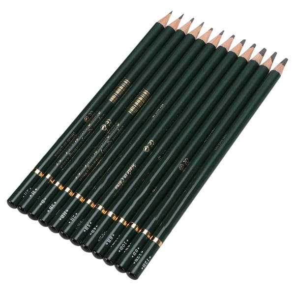 12-pack skiss pennor set trä giftfria målningsritning pennor konstmaterial