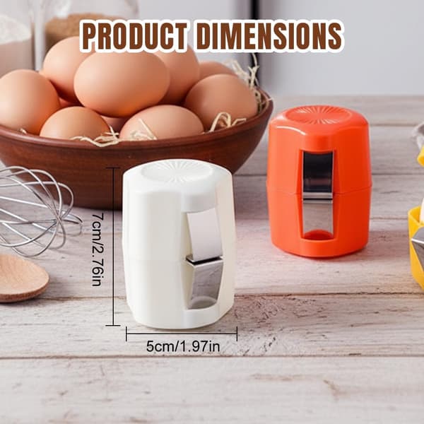 Multifunksjonelt eggverktøysett (rosa) - Oppgradert eggseparator i rustfritt stål, eggåpner, eggdeler og visp for kjøkkenbaking pink