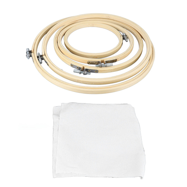 Broderikit med 5 broderiram 100 färgade trådar 2 broderityg Broderistartkit för vuxna nybörjare