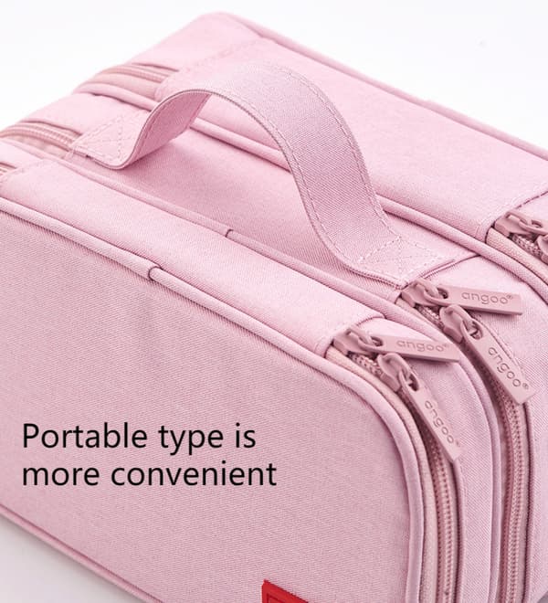 Rymlig pennfodral, lyxig enkel pennfodral, Pink