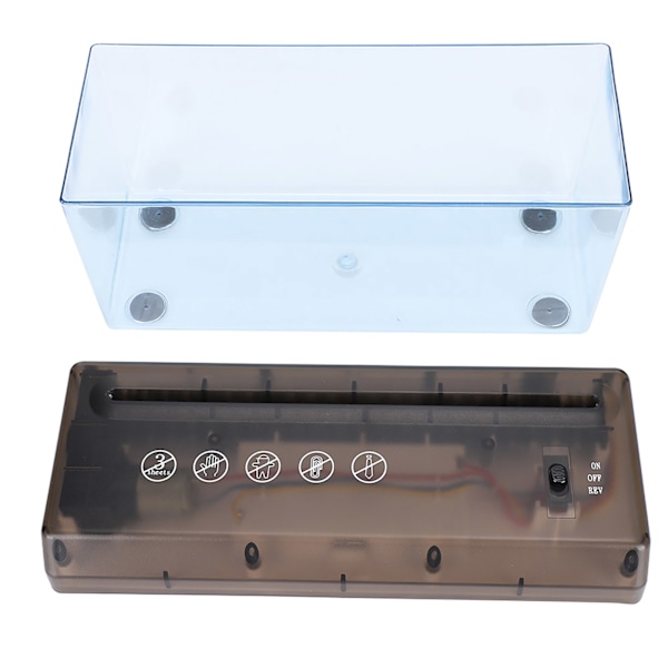 Mini papirshredder skrivebord sklisikker silikonpute USB kontor elektrisk liten A4 papirshredder