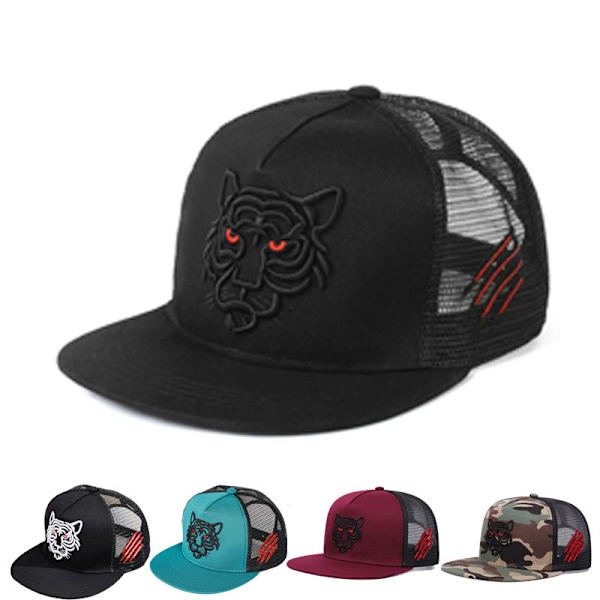 Baseballkeps i bomull med broderi, basebollkeps för män och kvinnor, snapback-kepsar, sommarkepsar, unisex hiphop-kepsar Black
