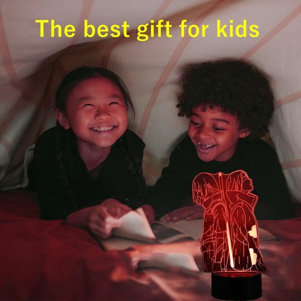Anime LED Nattlampe, 7 Farger USB-Lading 3D Touch Illusjon