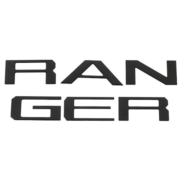 Lämplig för Ford RANGER bil logotyp Ford pickup lastbils baklucka märkning ABS 3D stereo bil logotyp-Svart