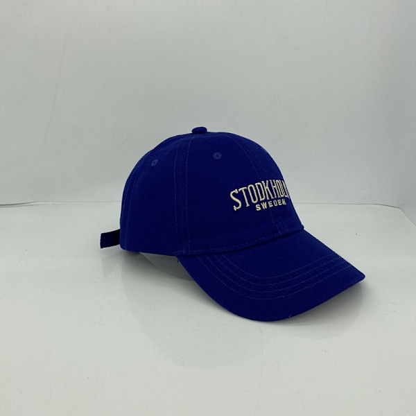 Hatt broderad bokstav Casual Baseball Cap Blue
