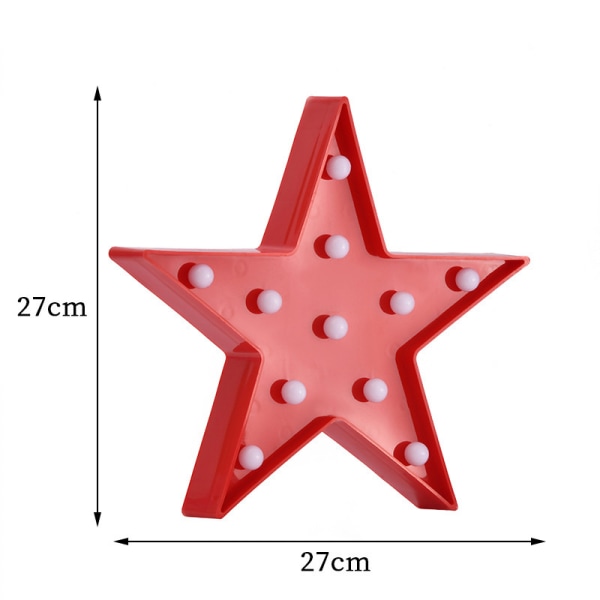 Stjärnformad skyltlampa, varmvit LED-lampa - Vardagsrum