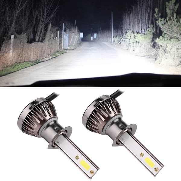 2 kpl Mini Auto LED-ajovalot 36W 6000LM Vedenpitävä Sumuvalo H1