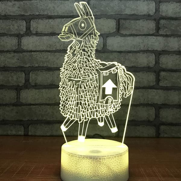 Lama Nattlamper Endringsbar USB Touch Lampada 3D Visuell Bu