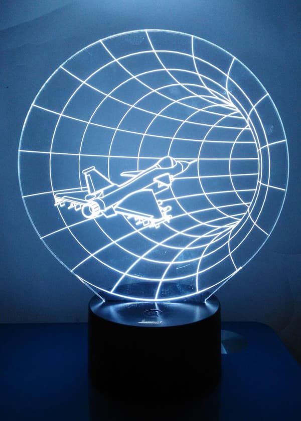 3D Nattlys LED Illusjonslampe Nattbord Skrivebordslampe, AT