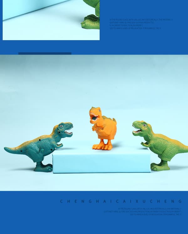 Realistiske dinosaurfigurlegetøj, 6'' til 7'' store plast