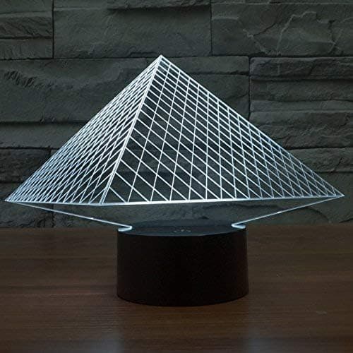 3D Illusion Lamp Alarmklocka LED Nattljus Touch Control 7