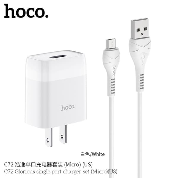 Hoco C72 Haoyi enkelportsladdare lämplig för Android  uni