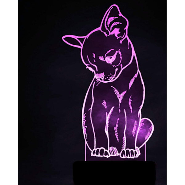3D Djur Chihuahua Hund Nattljus Bordslampa Dekor Bordslampa D