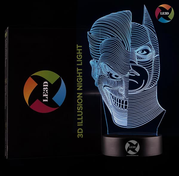 3D Optisk Illusions Natlampe - 7 LED Farveskiftende Lampe
