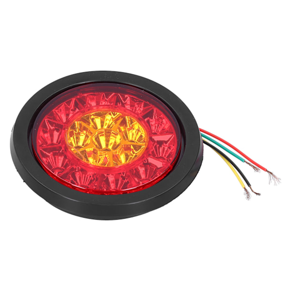 12-24V 16LED Rund Baglygte Rød Gul Lysfarve Blinklys til Trailer Lastbiler Caravan RV