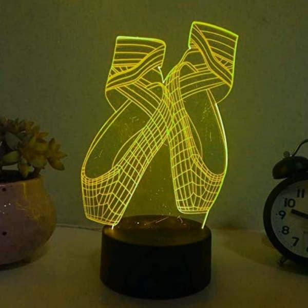 3D Balletsko Natlampe Danser Bord Skrivebord Optisk Illusion