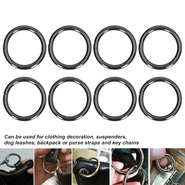 50 st metallringar 15x3mm järnmaterial robust hållbar multifunktionell utsökt O-ringar metall Gray