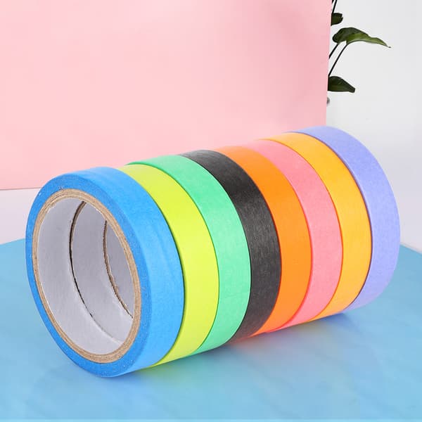8 stk. Renfarget Student Mini Limstift Rull Kontormateriell Maskeringstape